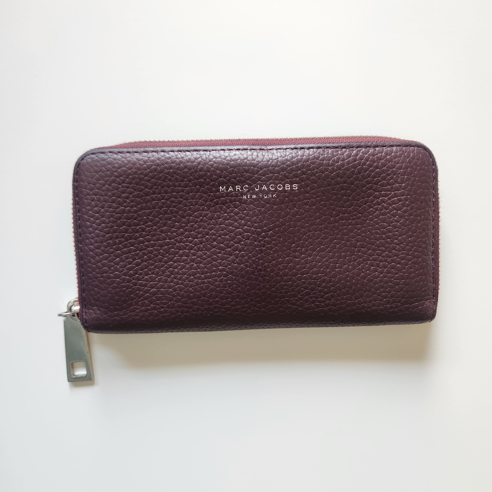 Marc Jacobs Aubergine Leather Wallet